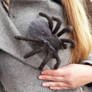 Spider Brooch Tarantula Large Insect Broach Wildlife Figurine Entomology Knob Pin Amulet Entomologist Gift