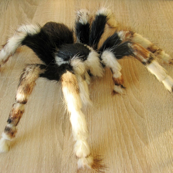 Leopard Tarantula Faux Taxidermy Oddity Soft Mount Spider Fake Insect Curiosities Stuffed Plush Toy Realistic Animal