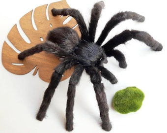 Halloween Home Decor Spider 20", Goth Plush, Witch Plushie Pet, Oddities Curiosities, Macabre House Decor