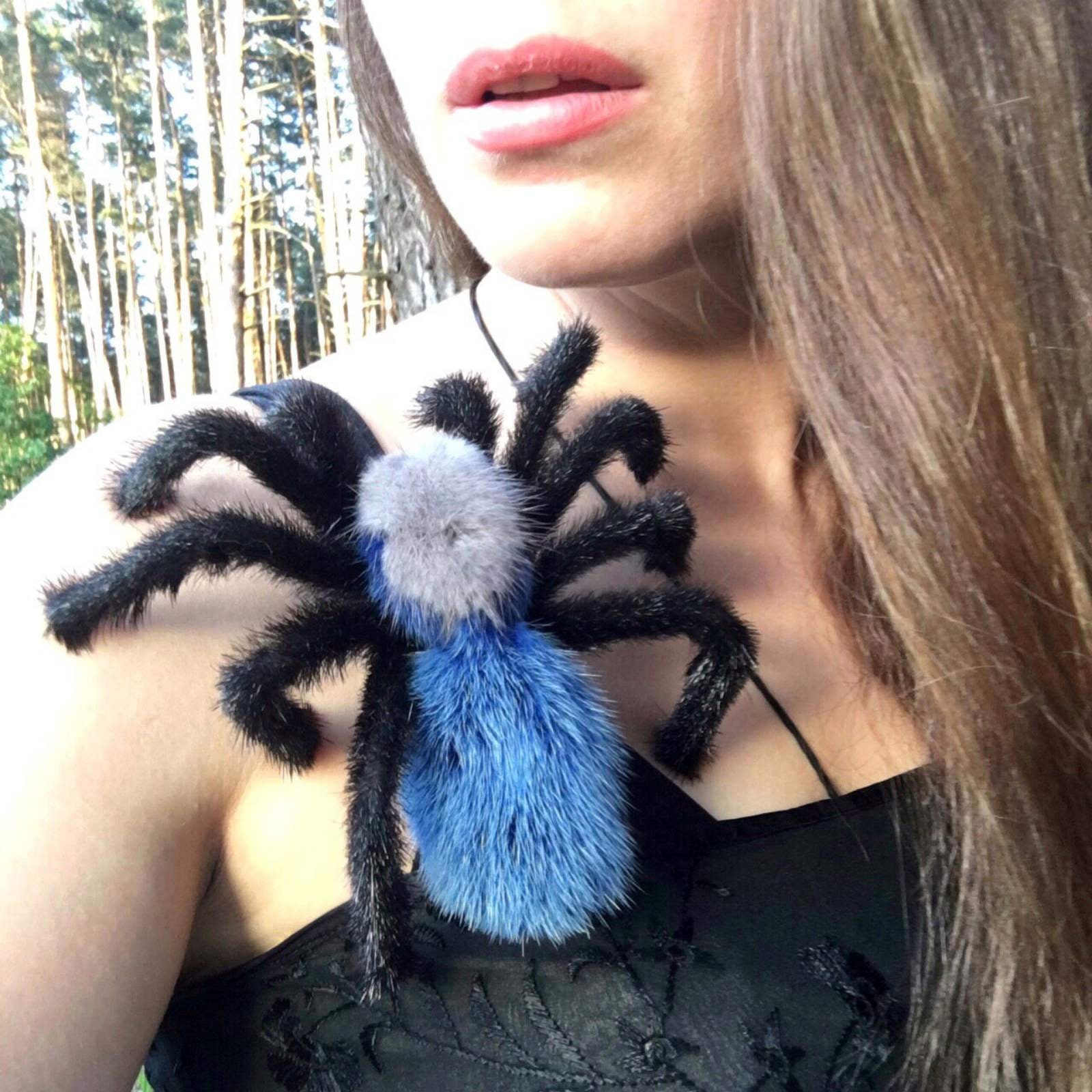 Spilla a forma di ragno in ottone, spilla gotica di Halloween, gioiello a forma di insetto - Italia