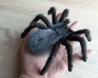 Tótem de araña realista, tarántula, escultura de vida silvestre, estatua, decoración para salpicadero de coche, compañero de escritorio realista