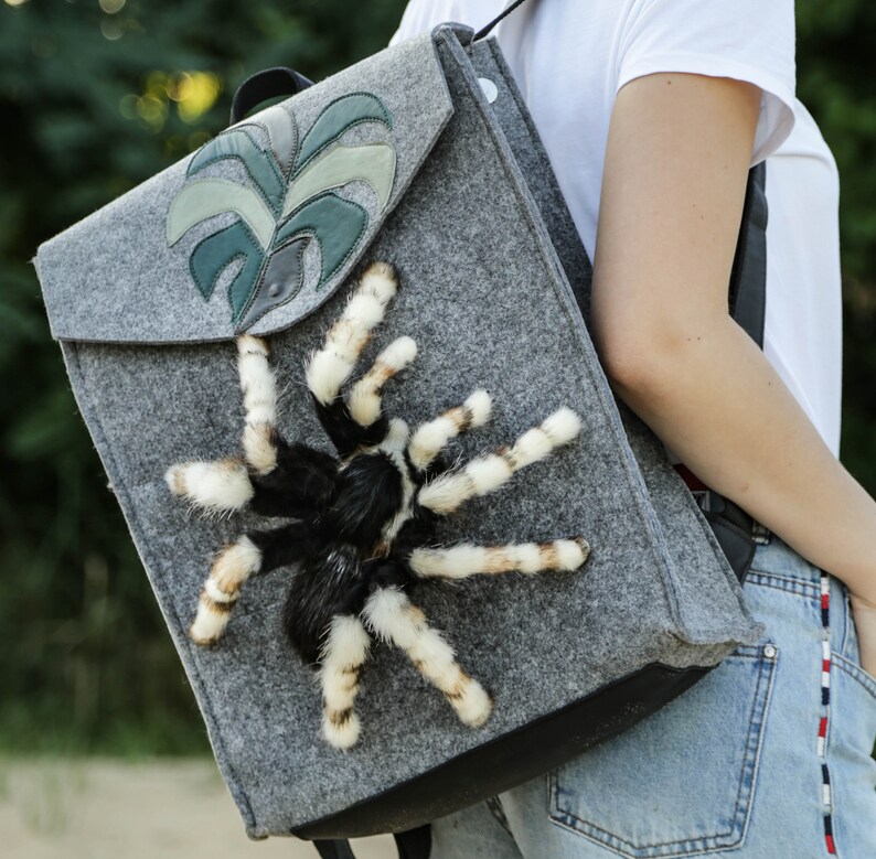Spider Backpack Decor Tarantula Plush Insect Monster Bag - Etsy
