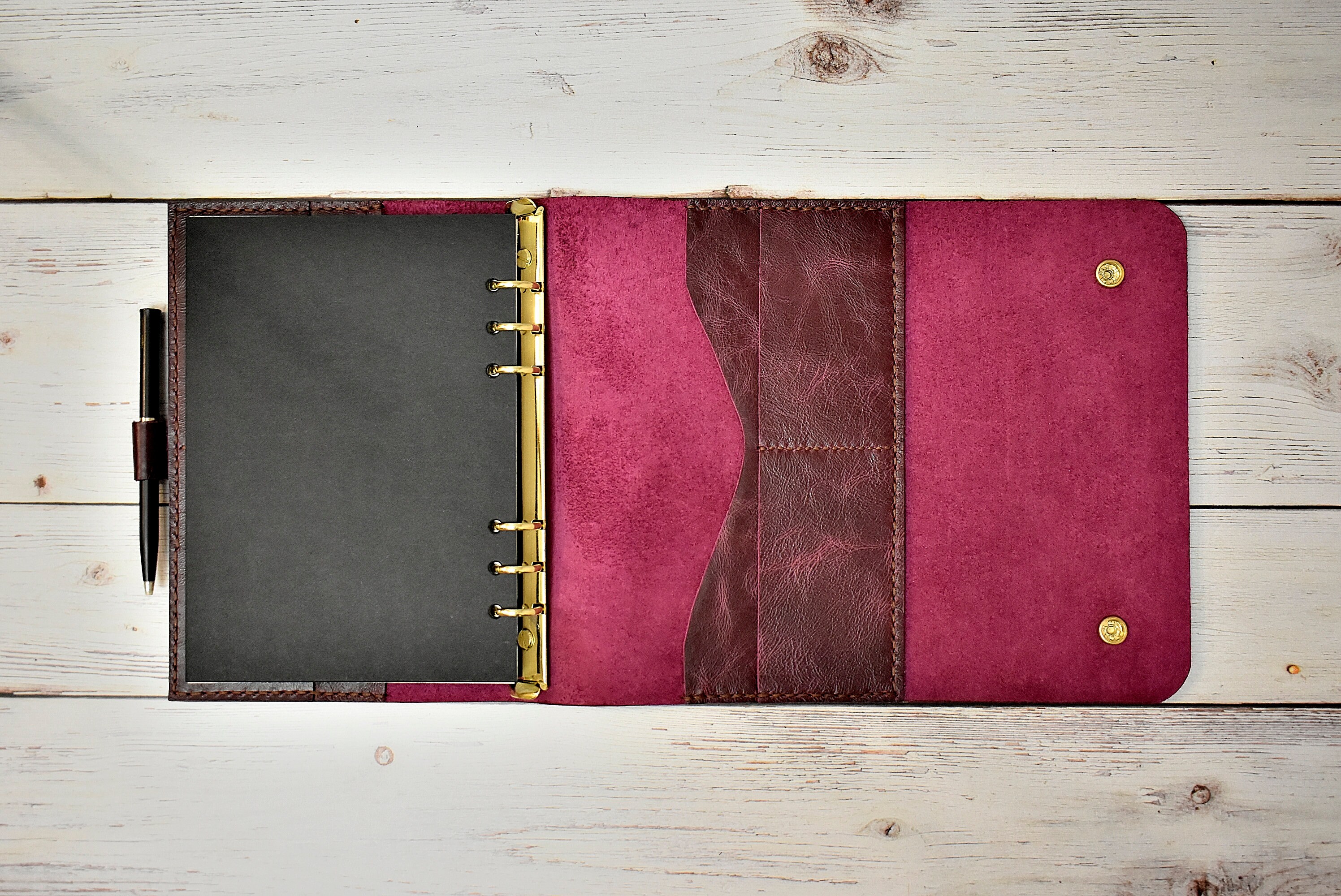 A5 Planner Binder Planner Cover Refillable Leather Journal Etsy