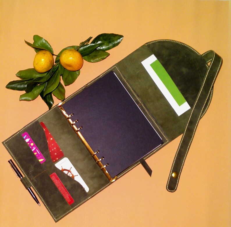 Refillable leather journal a5 planner binder cover binder Etsy