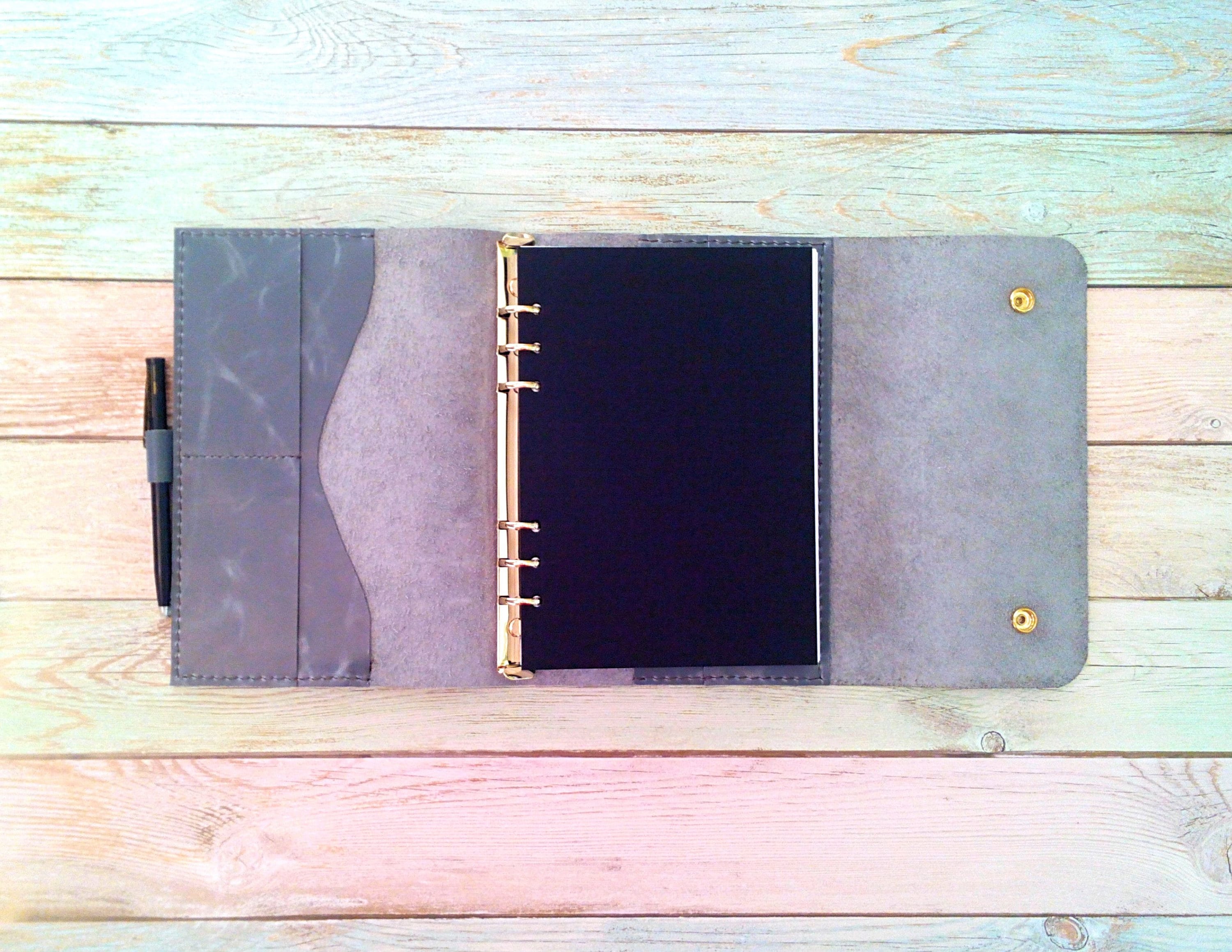 A5 planner binder 6 ring binder leather journal refillable Etsy