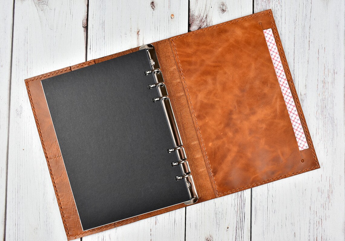 A5 Planerbuch Kundenspezifisches Notizbuch Leder refillable Etsy