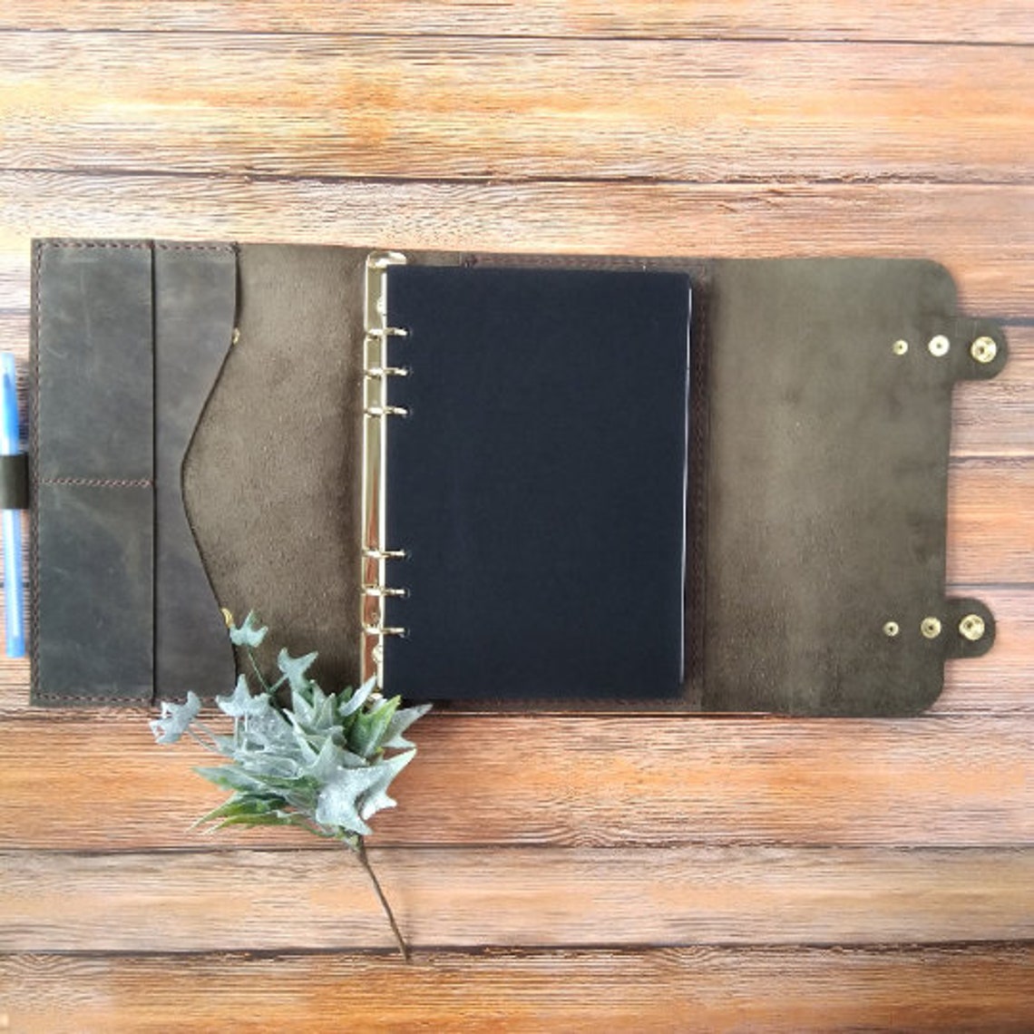 Refillable leather journal a5 planner binder writing journal Etsy