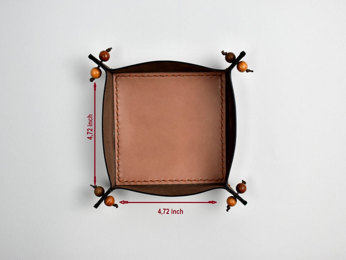 Handmade leather tray for keys Leather tray for coins Etsy
