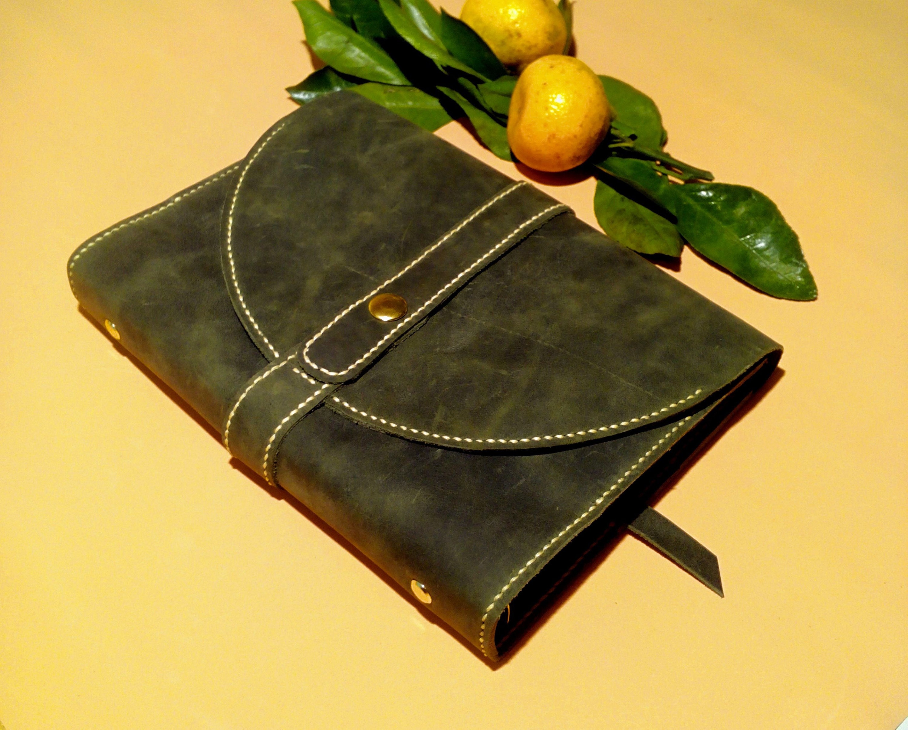Refillable leather journal a5 planner binder cover binder Etsy