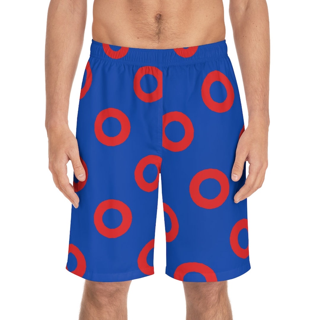 Fishman Board Trunks Phish Red Circle Donut Shorts Phish Inspired ...