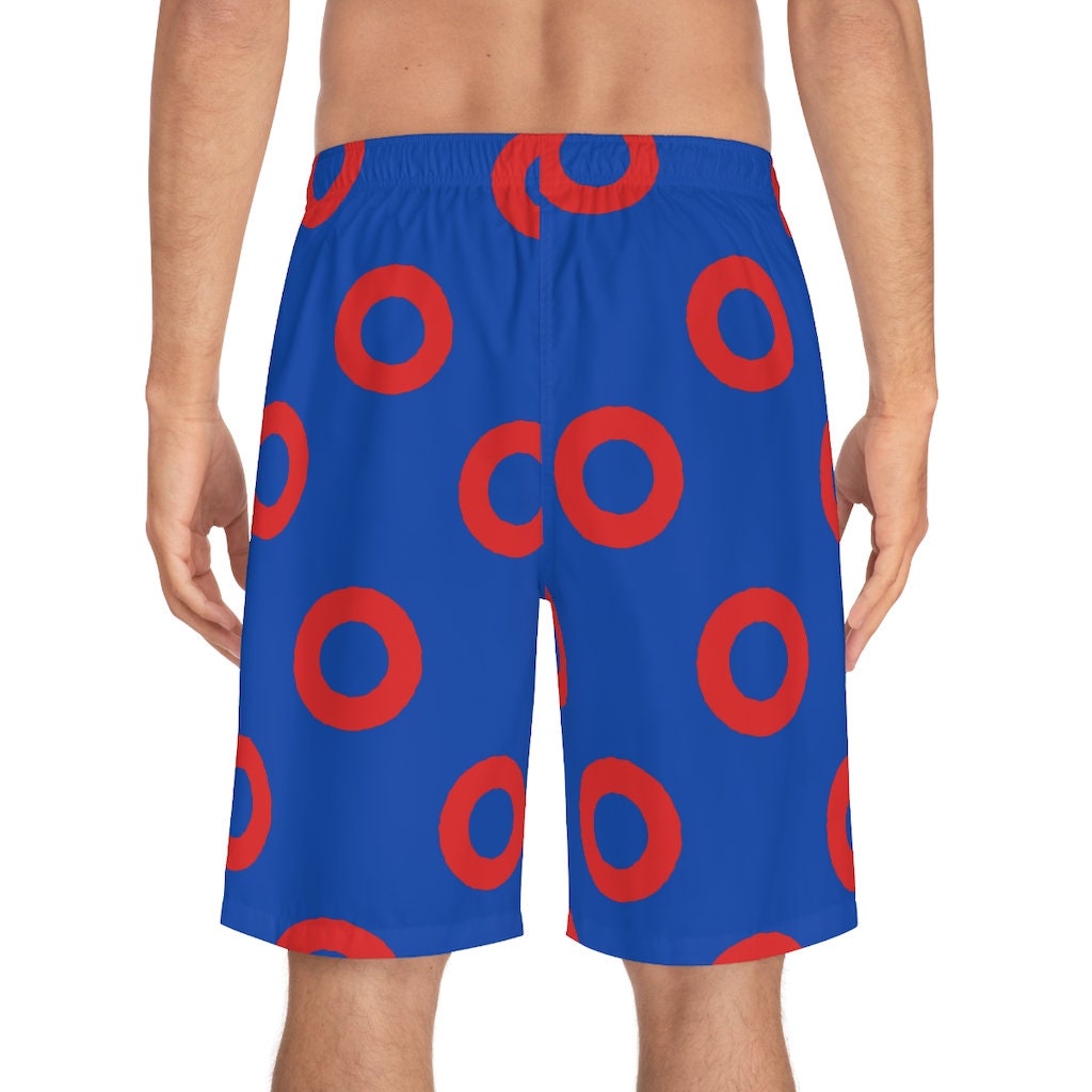 Fishman Board Trunks Phish Red Circle Donut Shorts Phish Inspired ...