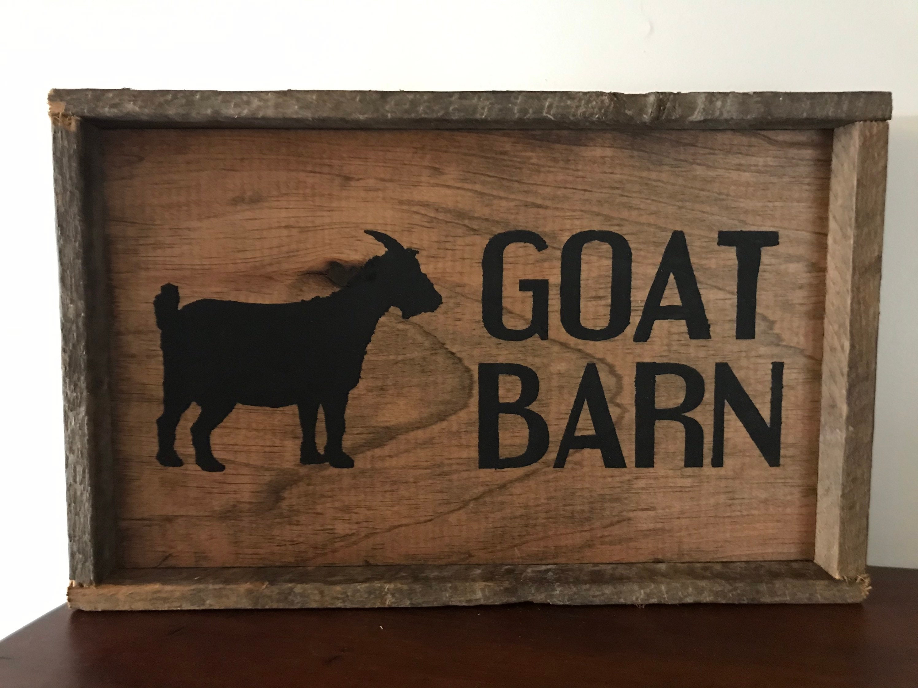 Goat Barn Sign Etsy