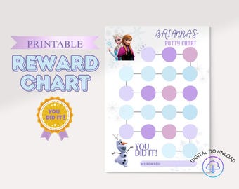 Winter Wonderland Potty Training Chart: Kids Reward System (Digital Download)