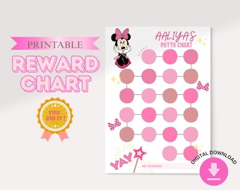 Mouse Potty Training Chart Template: Kids Reward System (Printable PDF, Instant Download)