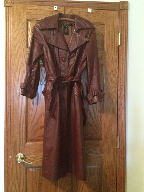 Long leather trench 70's!