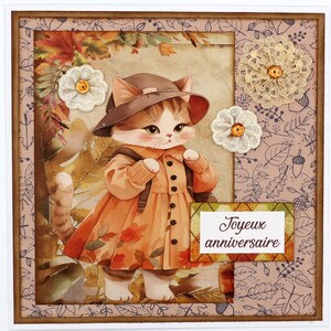 Belles cartes artisanales. Joyeux anniversaire. Modèles uniques.