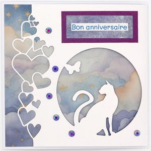 Belles cartes artisanales. Joyeux anniversaire. Modèles uniques.