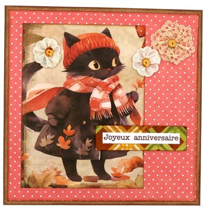 Belles cartes artisanales. Joyeux anniversaire. Modèles uniques.