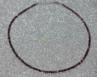 Ruby Dainty Beaded Crystal Choker - The Stone of Spiritual Wisdom