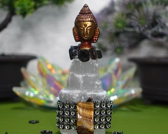 Guide Me Buddha Towers with Tigers eye/Obsidian