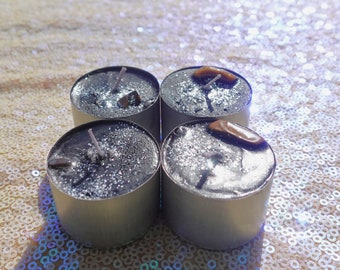 Cleansing and Banishing Negativity Camphor and Tigers Eye Tealight Candles (set of 4)