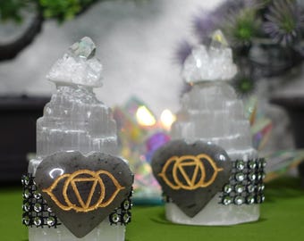 All-Seeing Third Eye Selenite Tower