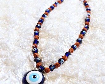 REMOVE EVIL EYES Rudraksh Necklace for Spiritual Protection and To Remove Obstacles