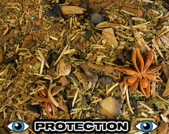 PROTECTION Herbal Blend - Prepared With 11 Herbs And Powders for Removing Evil Eye, Negative Energy and Spiritual Protection
