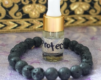PROTECTION LAVA Rock Bracelet with Protection Oil