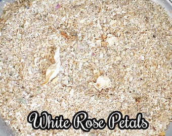 WHITE ROSE PETALS for Peace, Healing & Ancestor Offerings - 1 oz
