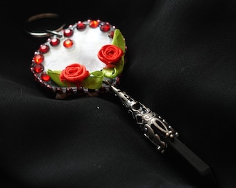 GODDESS KALI PROTECTION Charm with Garnet, Onyx & Cowrie Shells