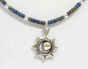 Eclipse Fashion Necklace, Moon and Sun Necklace, Eclipse Jewel, Eclipse Necklace, Eclipse Halskette, Moon and Sun Necklace, Eclipse Pendant.