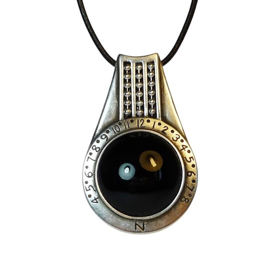 Sundial Necklace, NUT Sundial, Sundial Pendant, Sundial Pendant