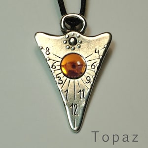 Ciondolo meridiana triangolare, ciondolo meridiana triangolare, Dreieck Sonnenuhr Anhänger, orologio speciale da uomo, orologio per bambino, orologio curioso.