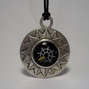 Compass Wind Rose Pendant and Keychain for Lovers of Nautical and Mountain Objects.