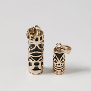 Hawaiin Tiki Pendant  (Polynesian, Marquesan or Tahitian)  Gold Plated