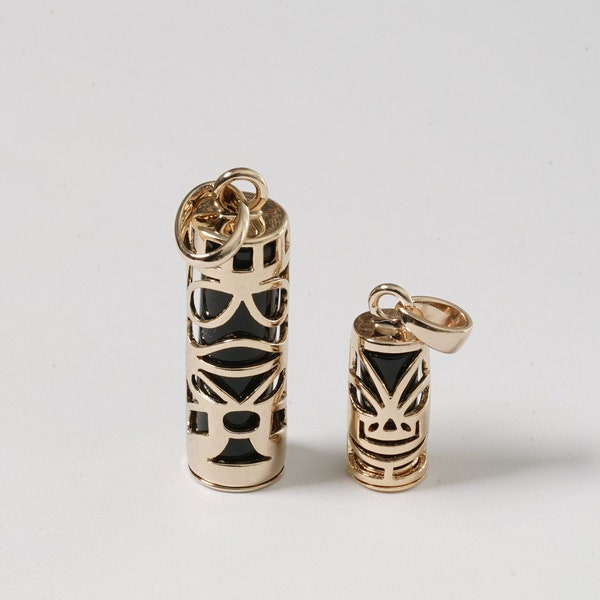 Hawaiin Tiki Pendant  (Polynesian, Marquesan or Tahitian)  Gold Plated 