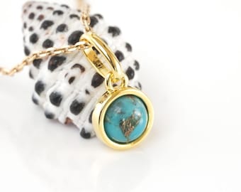 Pendentif Turquoise Naturelle Cabochon 48 Carats - Pierre D'Afrique, Référence DM37, Neuf étiqueté