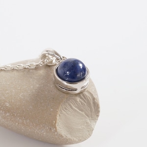 Natuurlijke sodaliet ketting (AAA) met hanger en ketting in zilver
