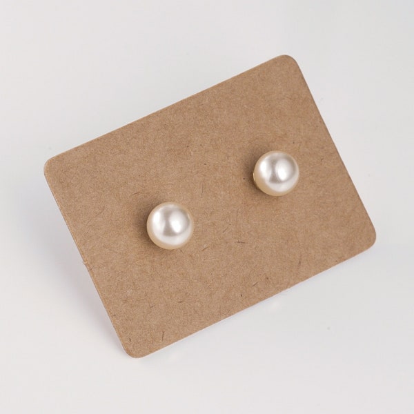 Boucle d'oreilles perle plaqué or | Puces | 4-10 millimètres | bijou femme | minimaliste | hypoallergénique |