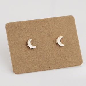 18 carat gold plated moon earrings, women&#39;s jewelry.