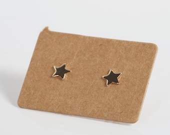 Boucle d'oreilles étoile en plaqué or 18 carats (puces).