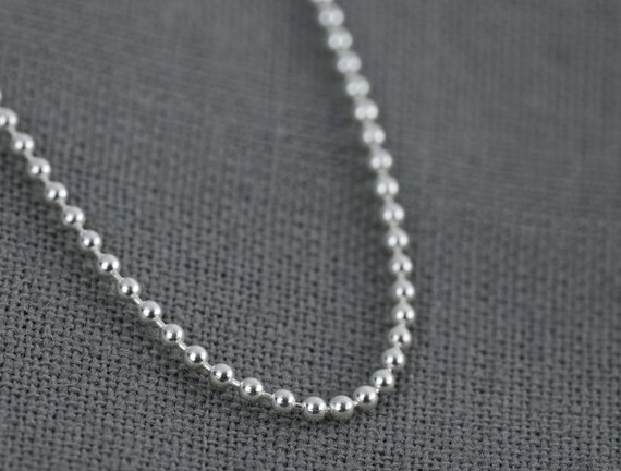 1mm 925 Silver Ball Chain - Minimalist Fine Necklace for Women
