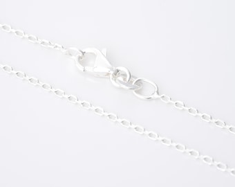 925/1000 silver chain, 1.3mm diamond forçat link. from 18cm to 80cm (bracelet, ankle chain, necklace).
