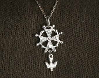 thumbnail interactive-video image 1 of Cross Huguenot Valdese Silver Pendant 925 – Made In Italy, Unbranded 1 of 2