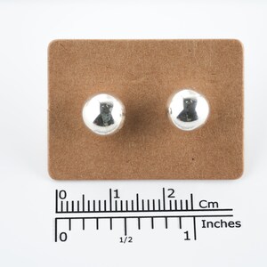 Boucle d'oreilles boules de 2, 4, 6, 8, 10, 12mm en argenr 925, puces en argent, bijou pour femme. image 5