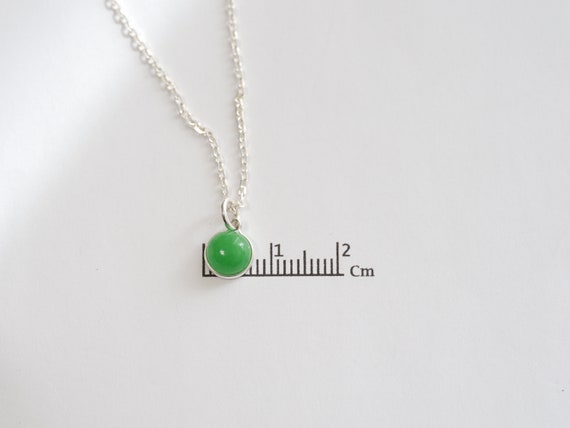 Collier enfant pendentif étoile en argent 925 - Perle de Jade