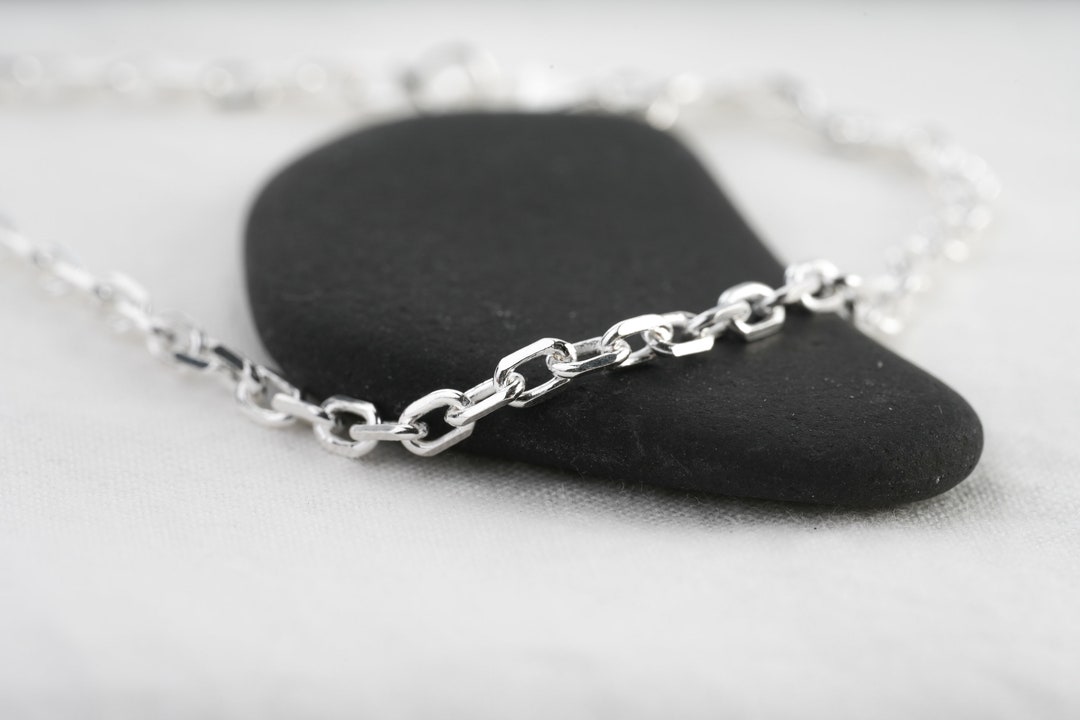 Chaine argent 2.6mm, maille forçat en argent 925, longueur de 40cm à