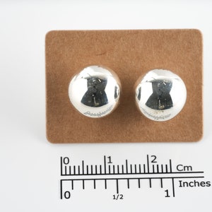 Boucle d'oreilles boules de 2, 4, 6, 8, 10, 12mm en argenr 925, puces en argent, bijou pour femme. image 7