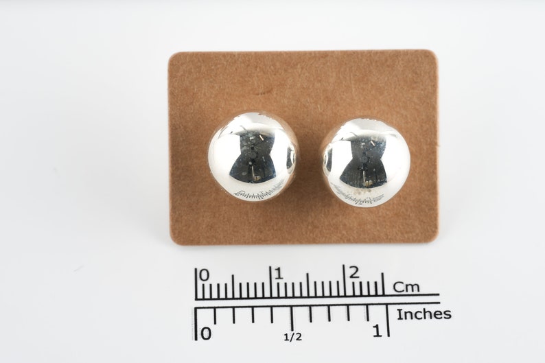 Boucle d'oreilles boules de 2, 4, 6, 8, 10, 12mm en argenr 925, puces en argent, bijou pour femme. 12mm (dig)